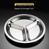 3-Compartment Stainless Steel Divided Plate