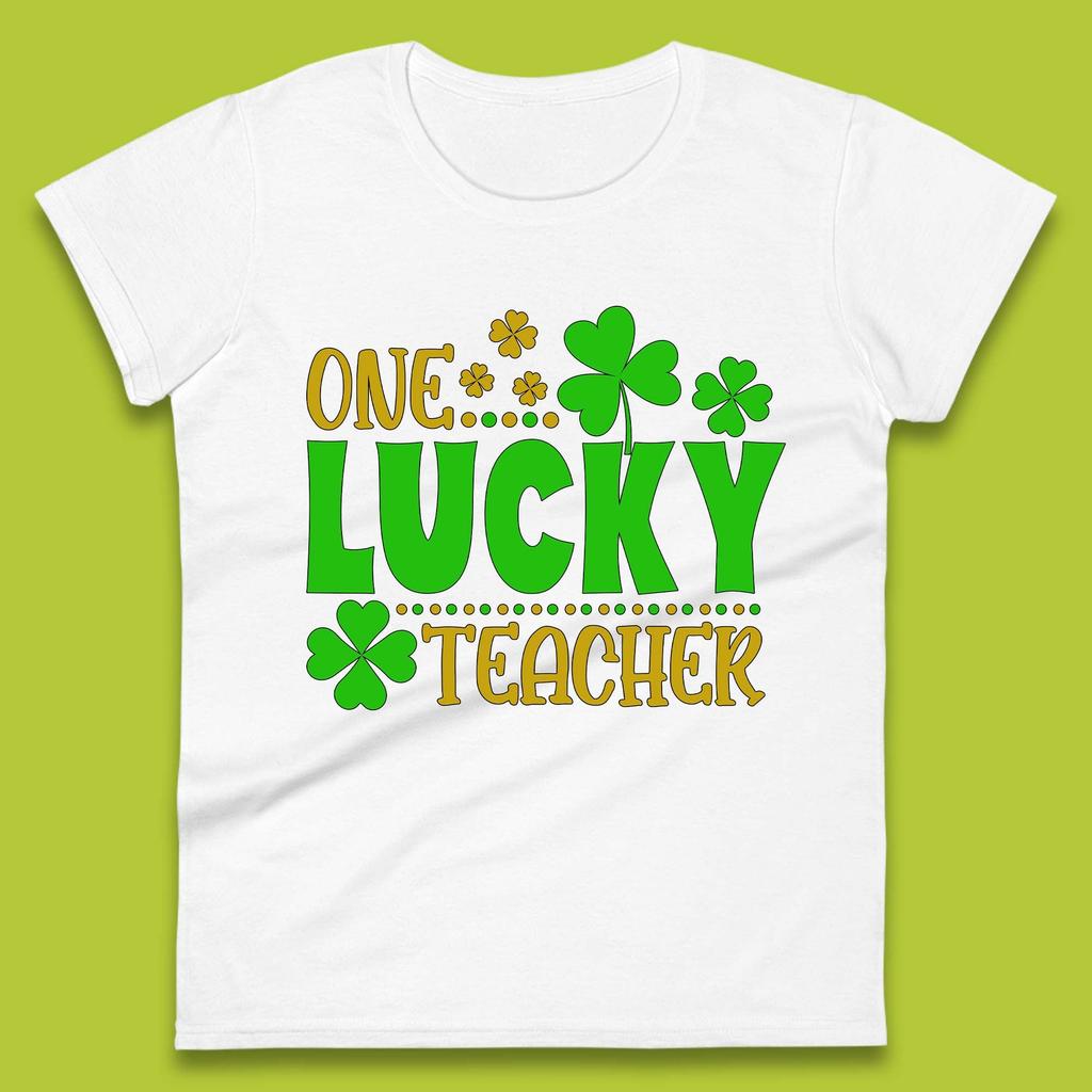 One Lucky Teacher Womens T-Shirt Mens Tops Tees Unisex