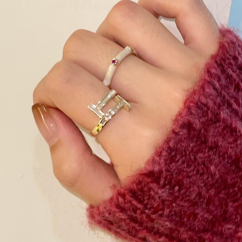 Ring Sophisticated Copper In Unique Geometric Form Ideal For Stylish Accessories Womens