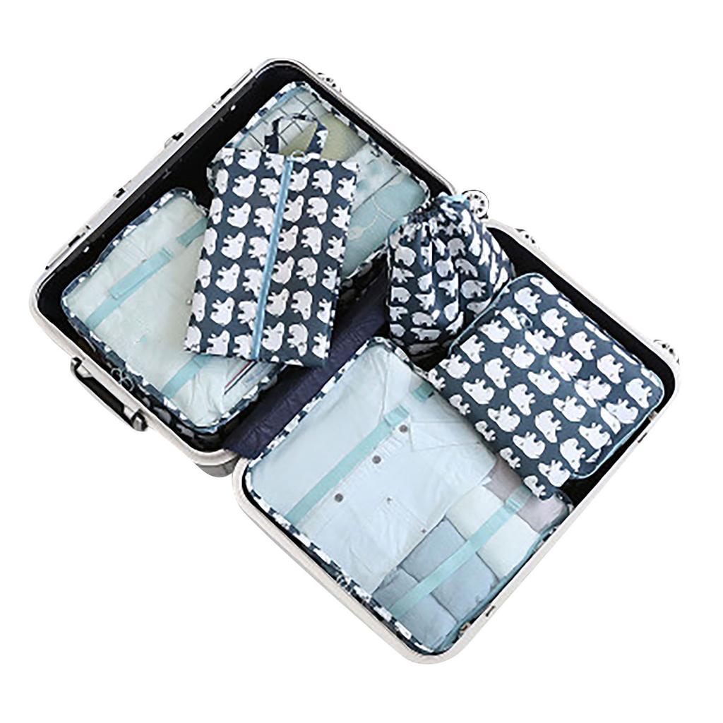 6PCS Clothes Storage Bags Packing Travel Luggage Organizer Bag