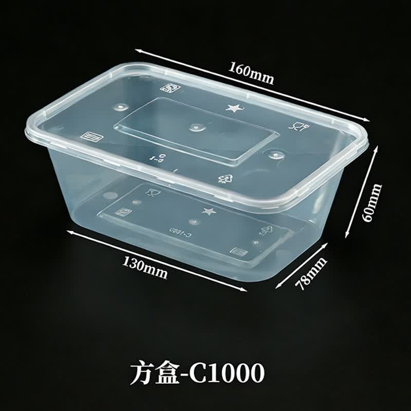 Disposable PP Square Food Containers with Lids