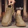 Men's Ankle Boots Autumn Fashion Versatile Casual Shoes Tooling Boots Comfortable Outdoor Male Sports Walking Shoes with Zippers