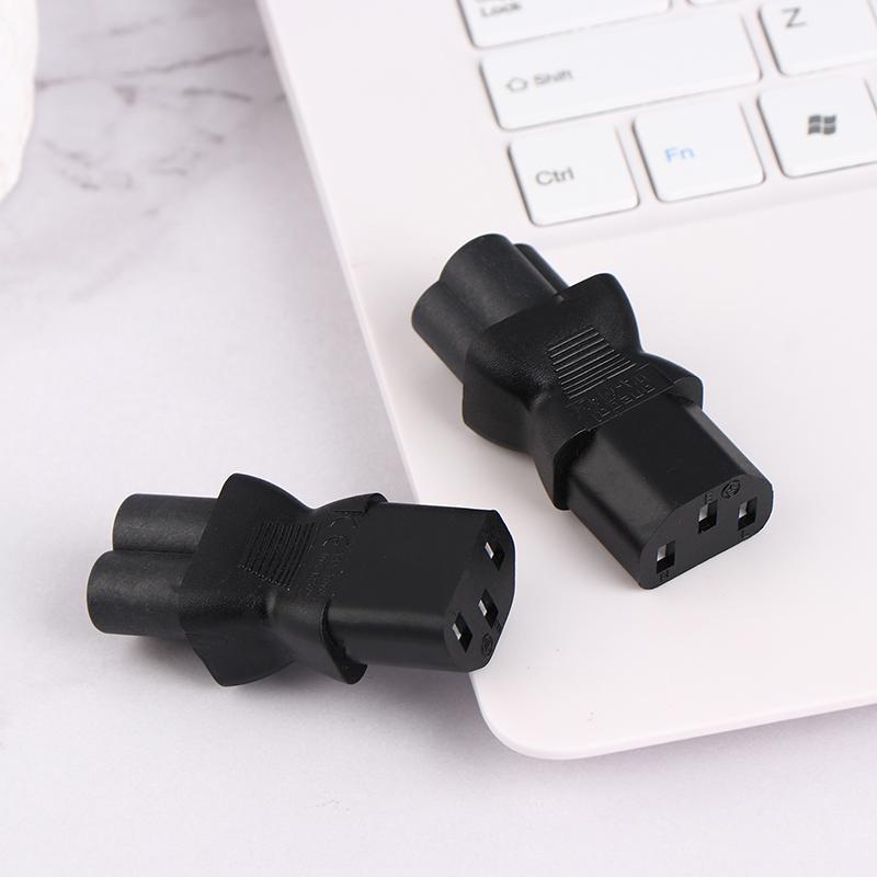 1pc Socket Ac Adapter Power Iec320 3pin C13 Female To C6 Male Plug Ac Power Adapter Electrical Socket Converter