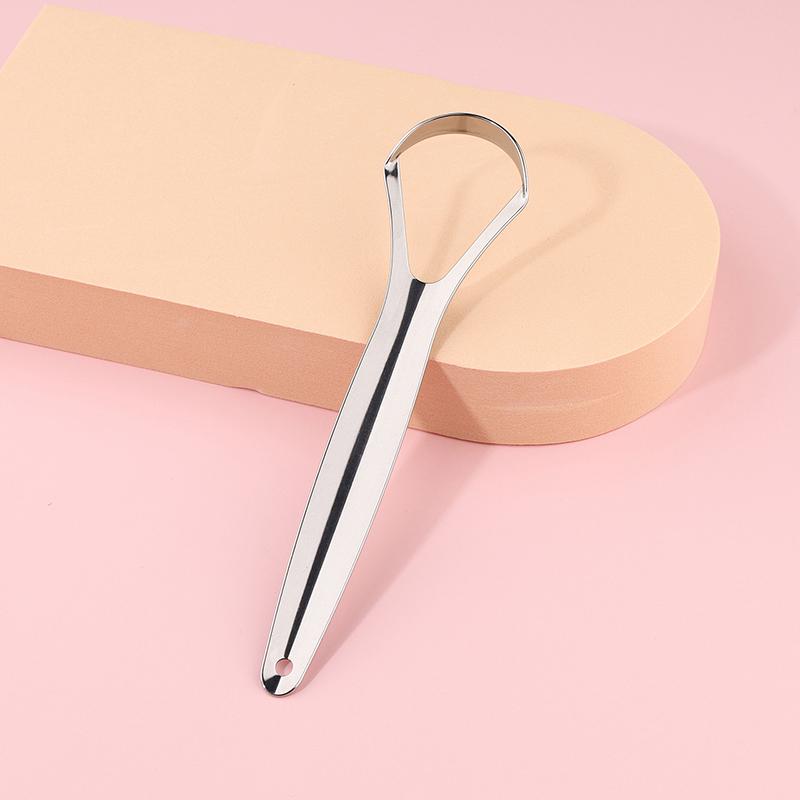 Stainless Steel Tongue Scraper Cleaner for Adults Eliminate Bad Breath Dental Scraper Tool Metal Tongue Brush
