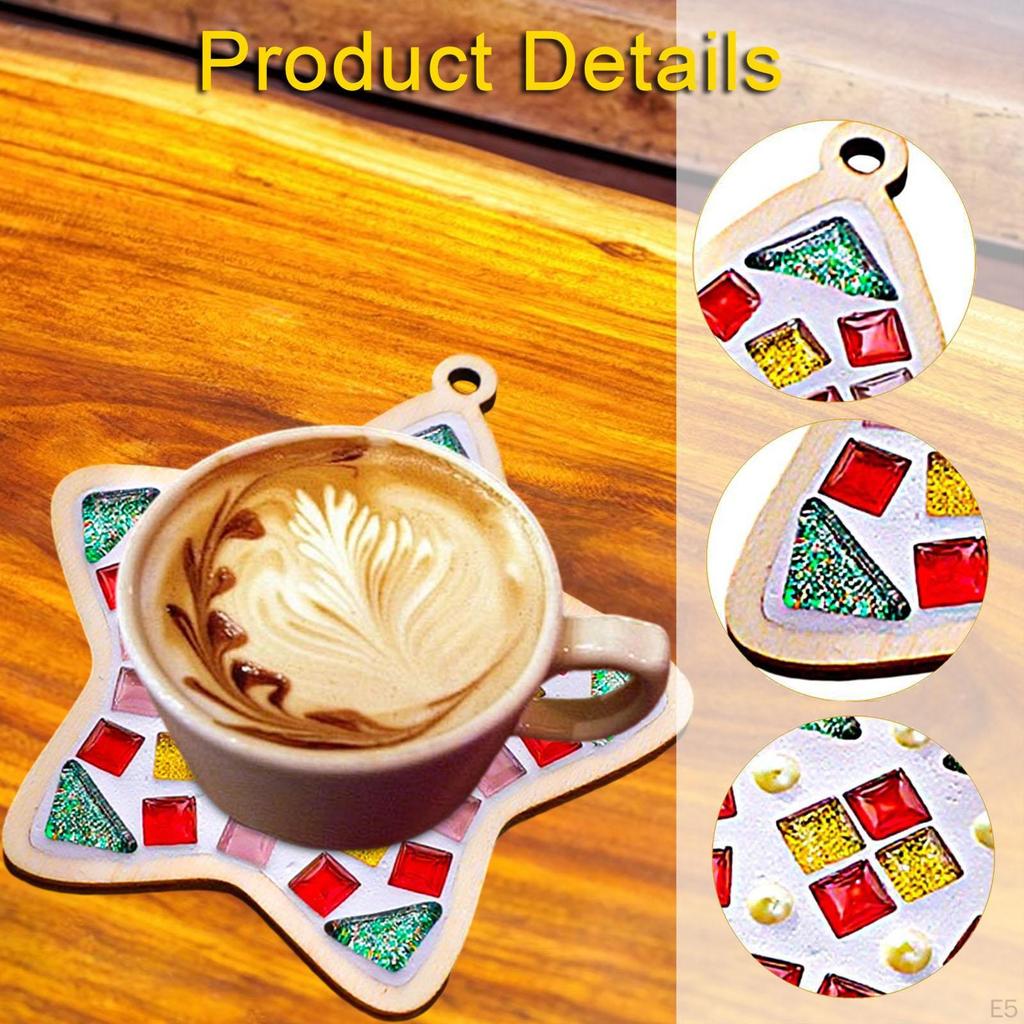 Mosaic Coaster Craft Decor Christmas Gift Make Your Own Mixed Color