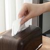 Tissue Box Magnetic Opening Closing Automatic Lifting Spring Smooth Paper Pull Tissue Container Classic Style Tissue Dispenser