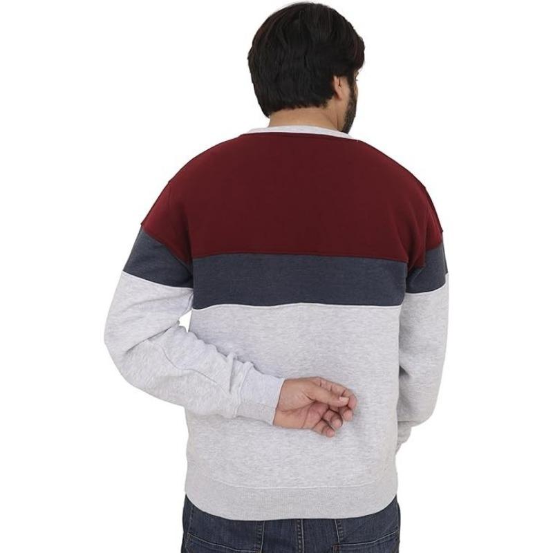 Men's Fleece Crew Neck Sweatshirt Pullovers Long Sleeve Jumper Casual