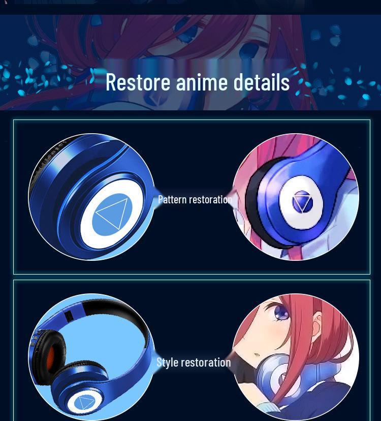 Nakano Miku Fünf gleiche Bräute Bluetooth Drahtlose Anime-Kopfhörer