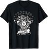 V-Twin Motorcycle Rockabilly Skull and Crossbones Graphic T-Shirt
