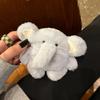 Yousheng Plush Blue Elephant Earphone Case for Airpods 3D Cartoon Fur Animal Headphone Cover for Women Girls