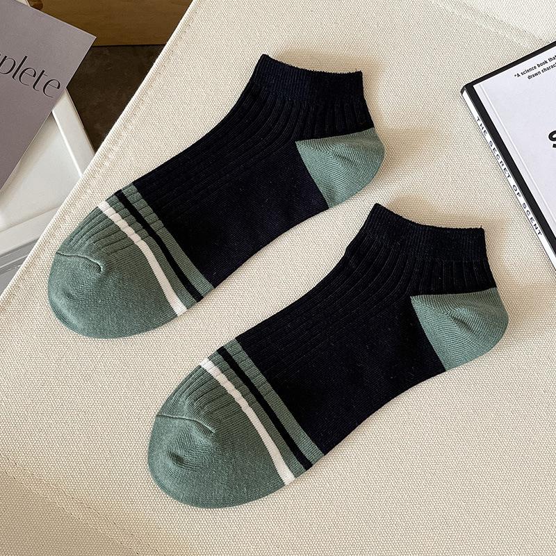 Men Spring and Summer Thin New Matching Color Leisure All Kinds of Anti Odor Absorption Sweat Socks