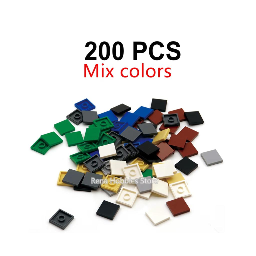 200pcs 3068 FLAT TILE 2X2 Ceramic Tile Bricks DIY MOC City Building Blocks Figure Educational Creative Toys
