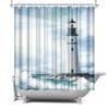 Seascape Wall Decor Portland Head Lighthouse Shower Curtain Landscape Artwork Tropical Ocean Art Curtain For Bathroom With Hooks