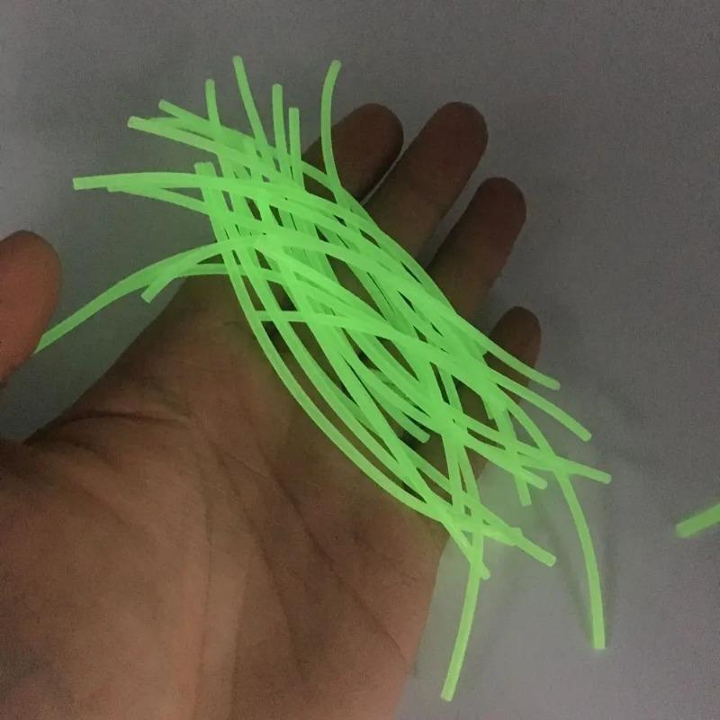 20/60/100pcs Lot Rubber Hose Fishing Balance Tube Anti Winding Noctilucent Super Bright Fishing Sea Fishing Pesca Connector Accessory