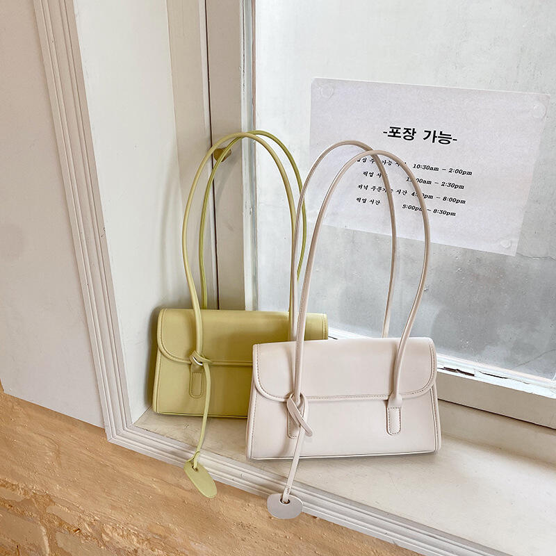 Fashion Compact Flap Shoulder Bags Luxury Ladies Pu Leather Underarm Bags Casual Female Commuting Handheld Handbags