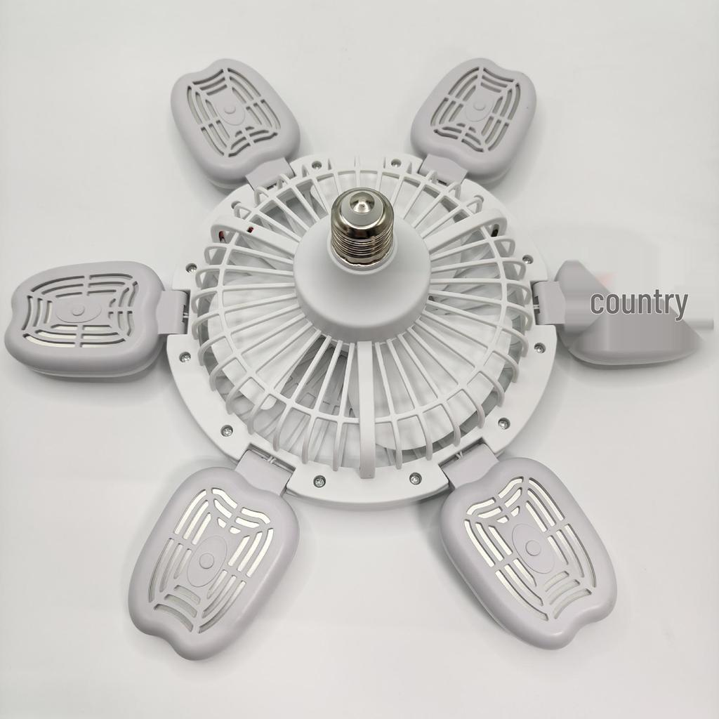 Ferngesteuertes LED-Ventilatorlicht mit verstellbarem 6-Blatt-Design für Schlafzimmer & Studentenwohnheime, E27 Schraubsockel, Dimmbar