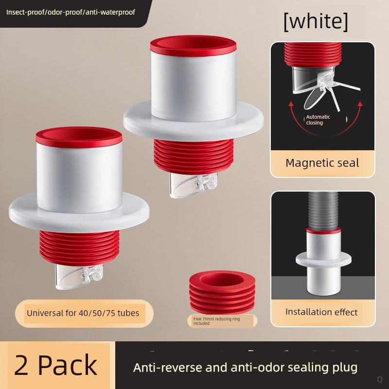 Kitchen Drain Pipe Three-Way Connector, Sink Five-Way Connector, Water Purifier Drainage Pipe, Anti-Odor Diverter