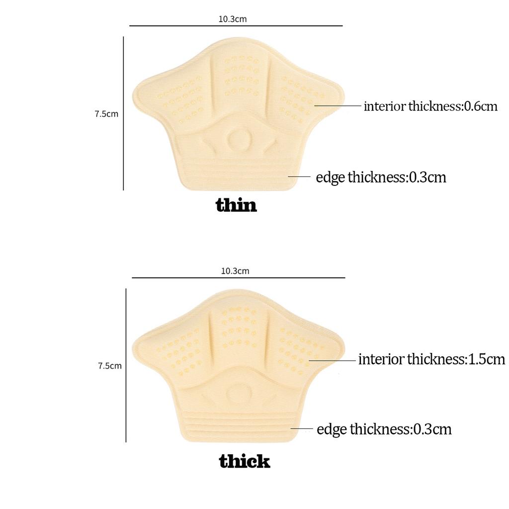 Women Heel Protectors Anti-Slip Heel Cushions Inserts for Women Men Shoe Heel Inserts Prevent Rubbing Blisters Heel Slipping