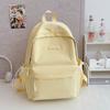 Schoolbag High Value Ins Schoolbag Female Junior High School College Students Simple Solid Color Large Capacity High School Students Versatile Campus 