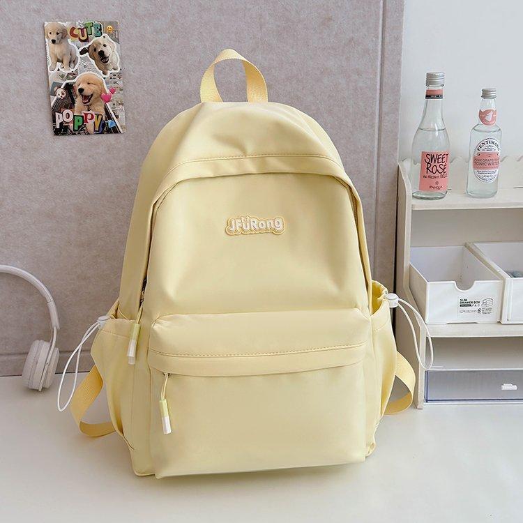 Schoolbag High Value Ins Schoolbag Female Junior High School College Students Simple Solid Color Large Capacity High School Students Versatile Campus