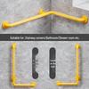 Barrier-Free Stainless Steel Safety Handrail for Elderly and Disabled - Anti-Slip Grab Bar for Toilet and Washroom