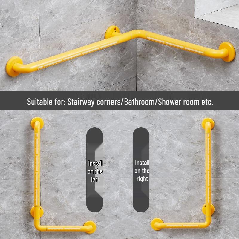 Barrier-Free Stainless Steel Safety Handrail for Elderly and Disabled - Anti-Slip Grab Bar for Toilet and Washroom