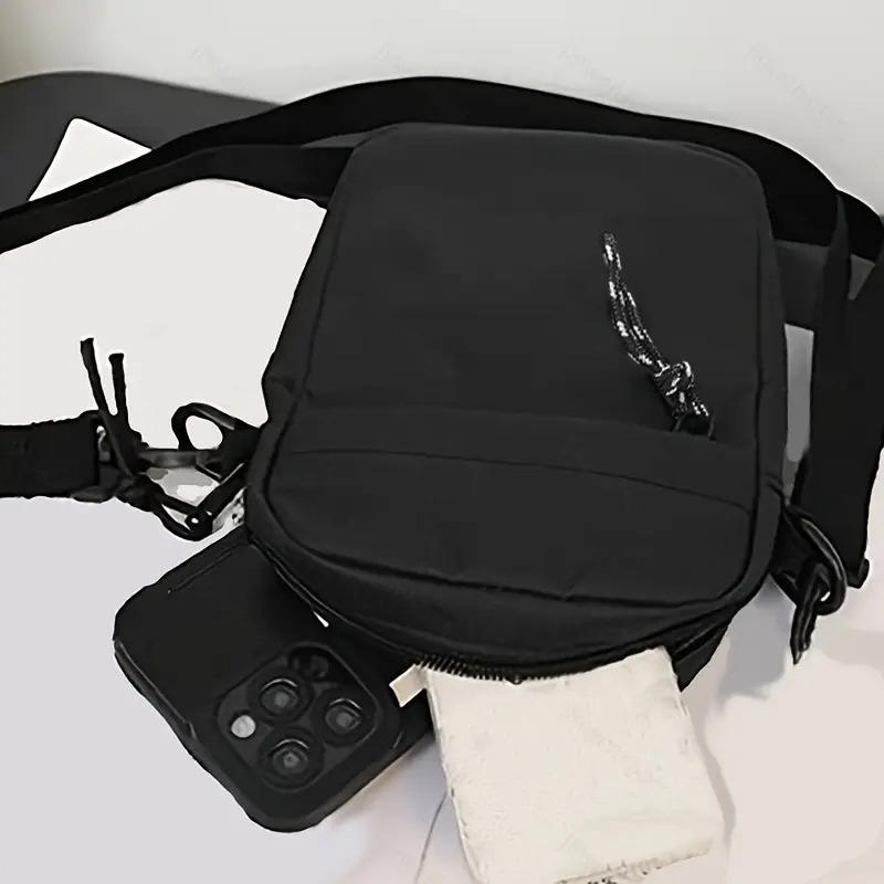 1PC Lightweight Adjustable Nylon Crossbody Sling Bag for Men Buckle Closure Compartment Going Out Crossbody Bag