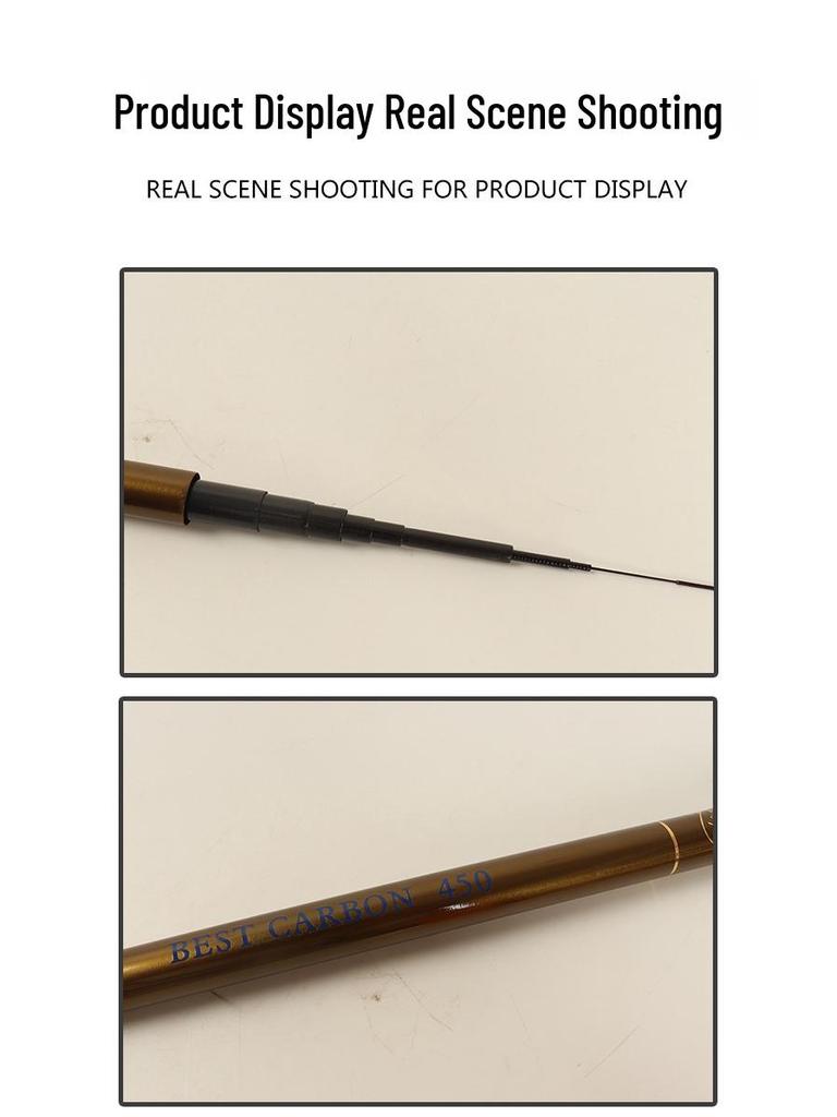 Ultra-Sensitive 43cm Carbon Telescopic Fishing Rod - Lightweight, Compact, and Retractable