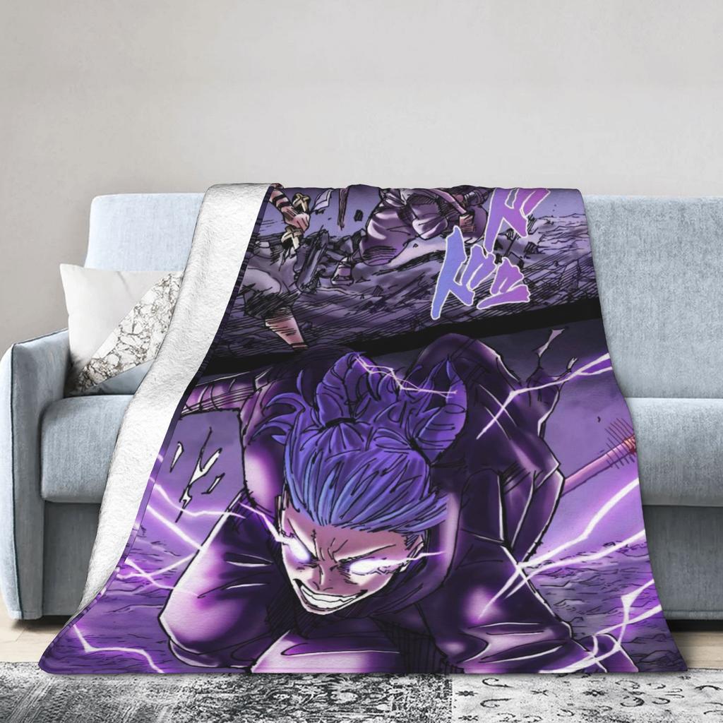 Hajime Kashimo Jujutsu Kaisen Blanket Quality Warm Soft Throw Blanket Winter Child Couch Chair Fluffy Bedspread