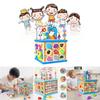 Large Wooden Multifunctional Educational Bead Box For Kids With Shape Sorting And Sensory Play Features