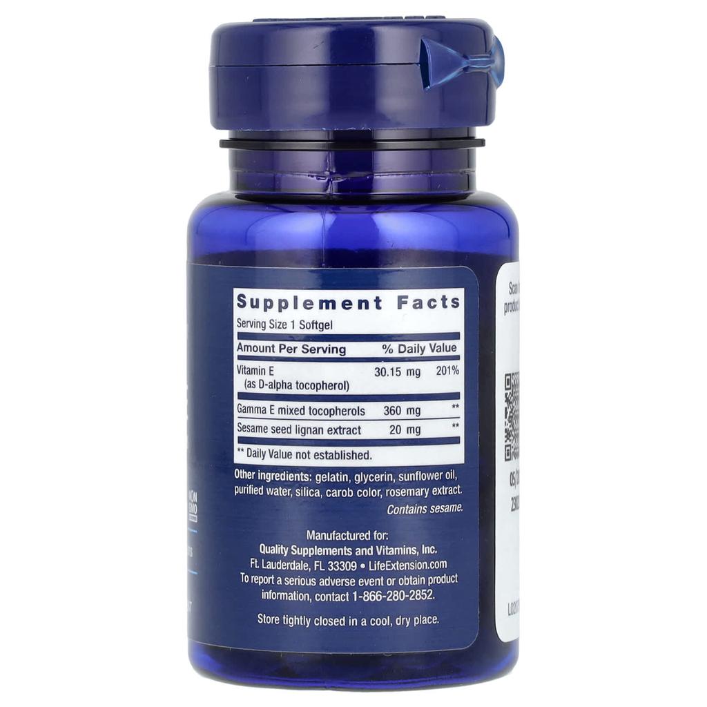 Gamma E Mixed Tocopherols, 60 Softgels