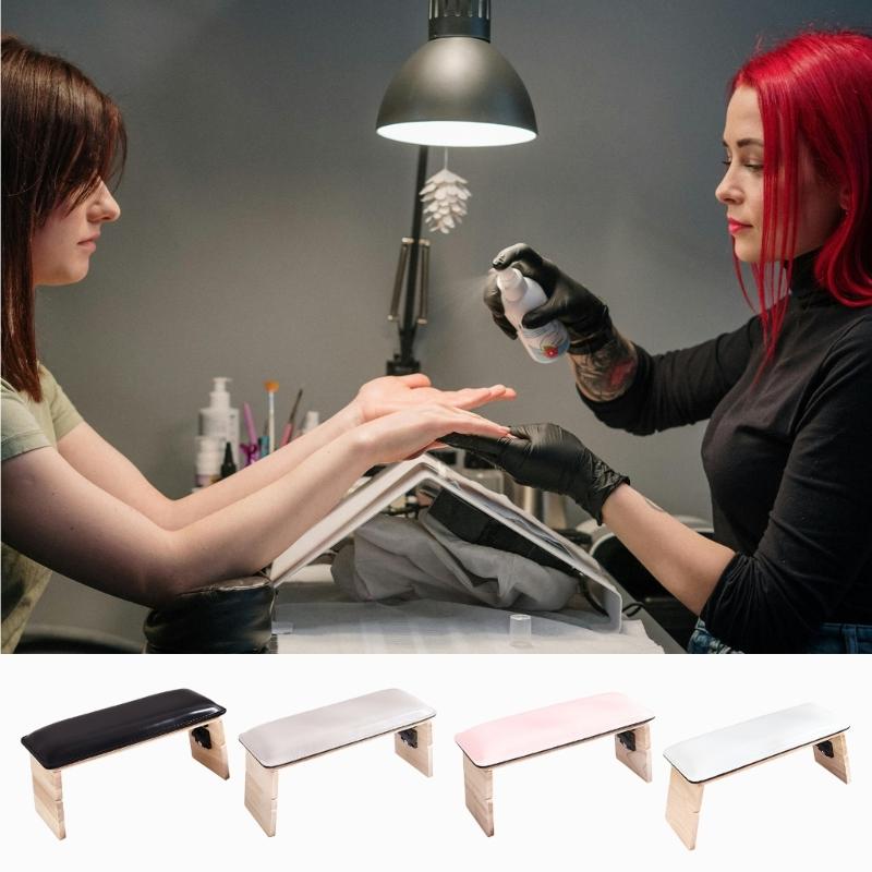 Nagel Armlehnen Kissen, Nageltisch Armlehne PU Leder Maniküre Armlehne Nagelhalter für Nagelstudios Tisch Schreibtisch