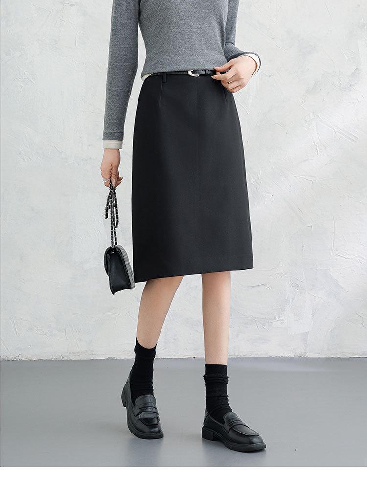 2026 Spring Women's High Waist Slimming Pencil Skirt – Versatile Mid-Length Professional Style with Slit.