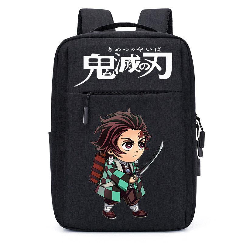 Japan Cartoon Comics Demon Slayer USB Charging Backpack Large Capacity Student Casual Backpack 0004
