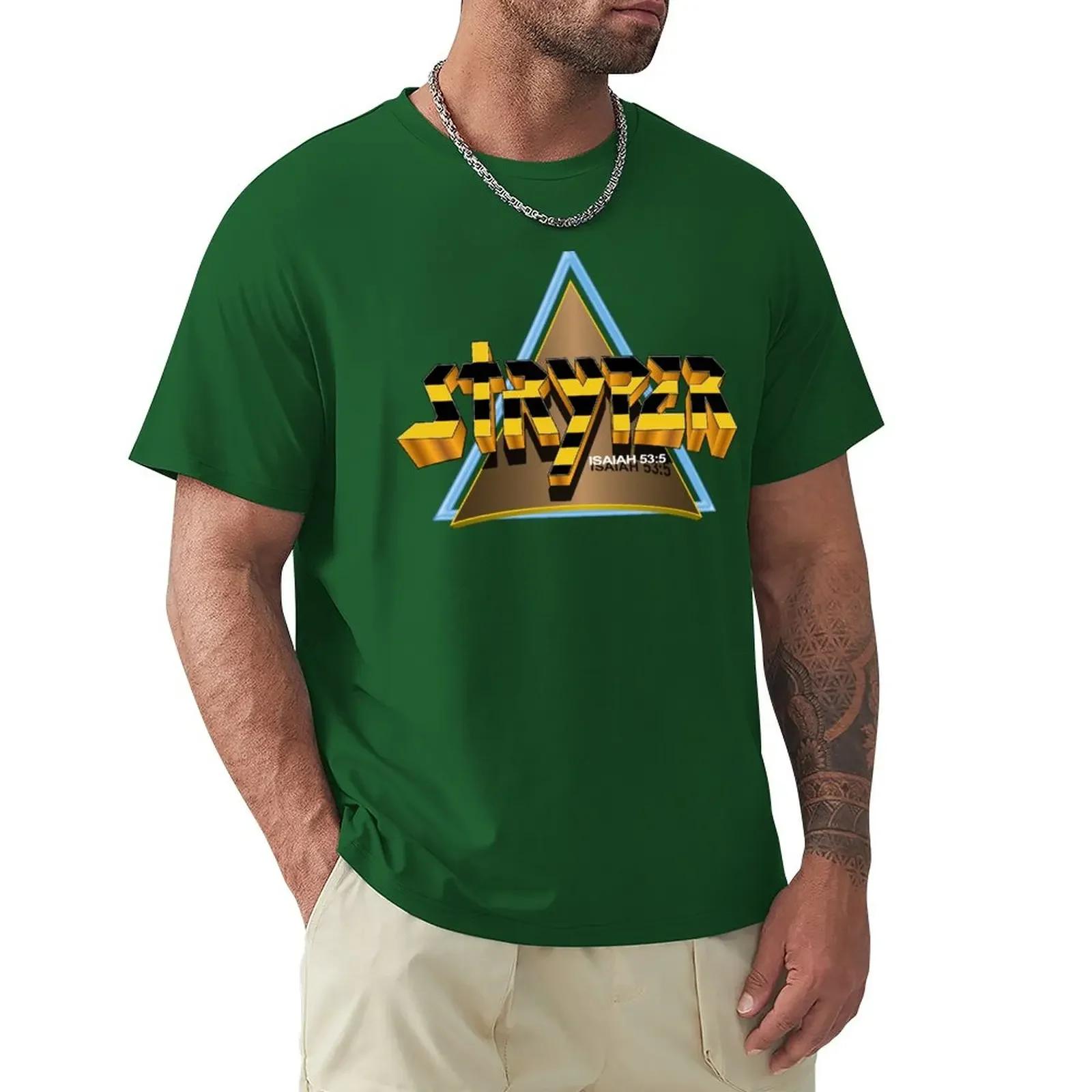 

Stryper Logo w Triangle TShirt plain tshirt sweat shirts tops Mens cotton tshirt 4XL
