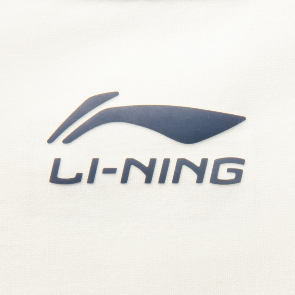 Li Ning Sports Lifestyle Series Casual Simple Letter Round Neck Pullover Loose Short Sleeve T-Shirt Women T-Shirt Off-White AHSV464-4