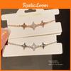 Korean Style Zircon Star Charm Bracelet With Silver Finish For Summer Fashion