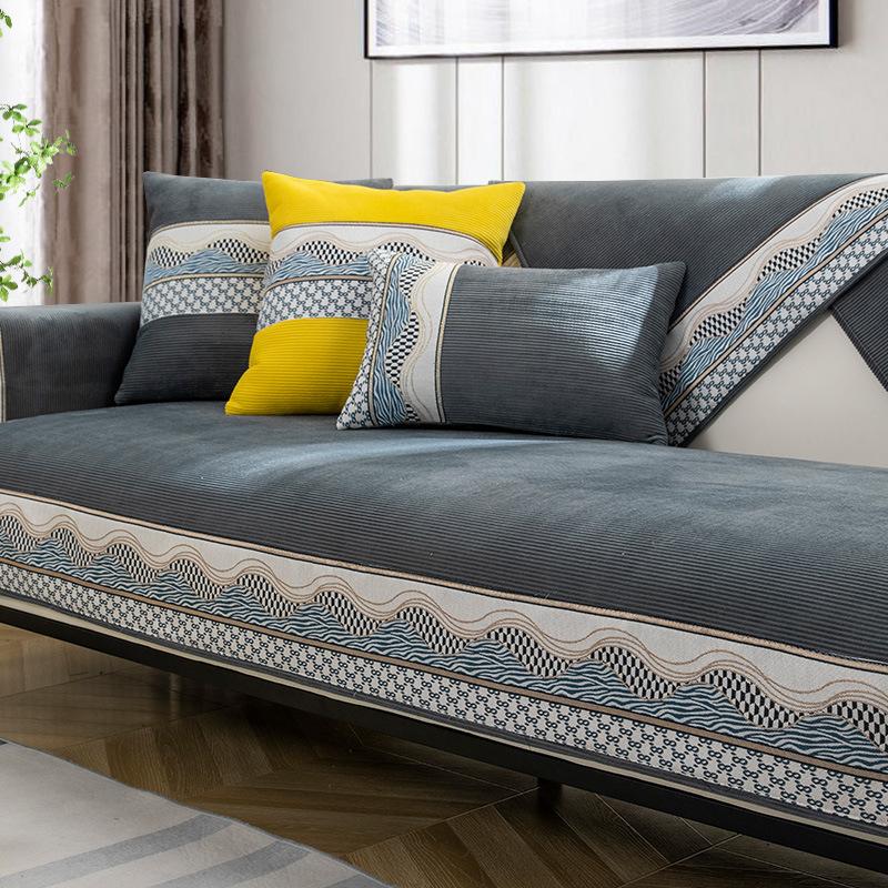 

Диванная подушка подходит для всех сезонов. Простой нескользящий кожаный чехол для дивана, подушка сиденья из синели, полотенце для спинки и ткань для покрытия. 90*120cm