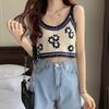 Spring And Summer New Korean Retro Crochet Embroidered Knitted Cardigan Vest