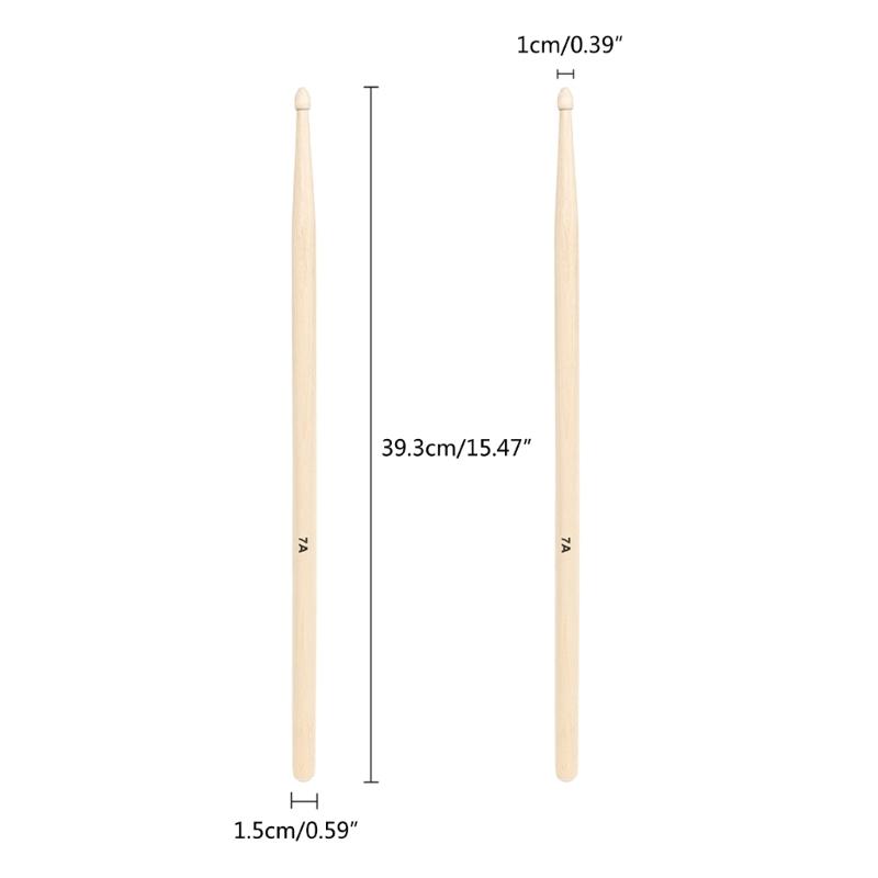 7A Drumsticks 24 Stück Ahorn-Holz Drumsticks für Drum-Übungen Drumsticks Set