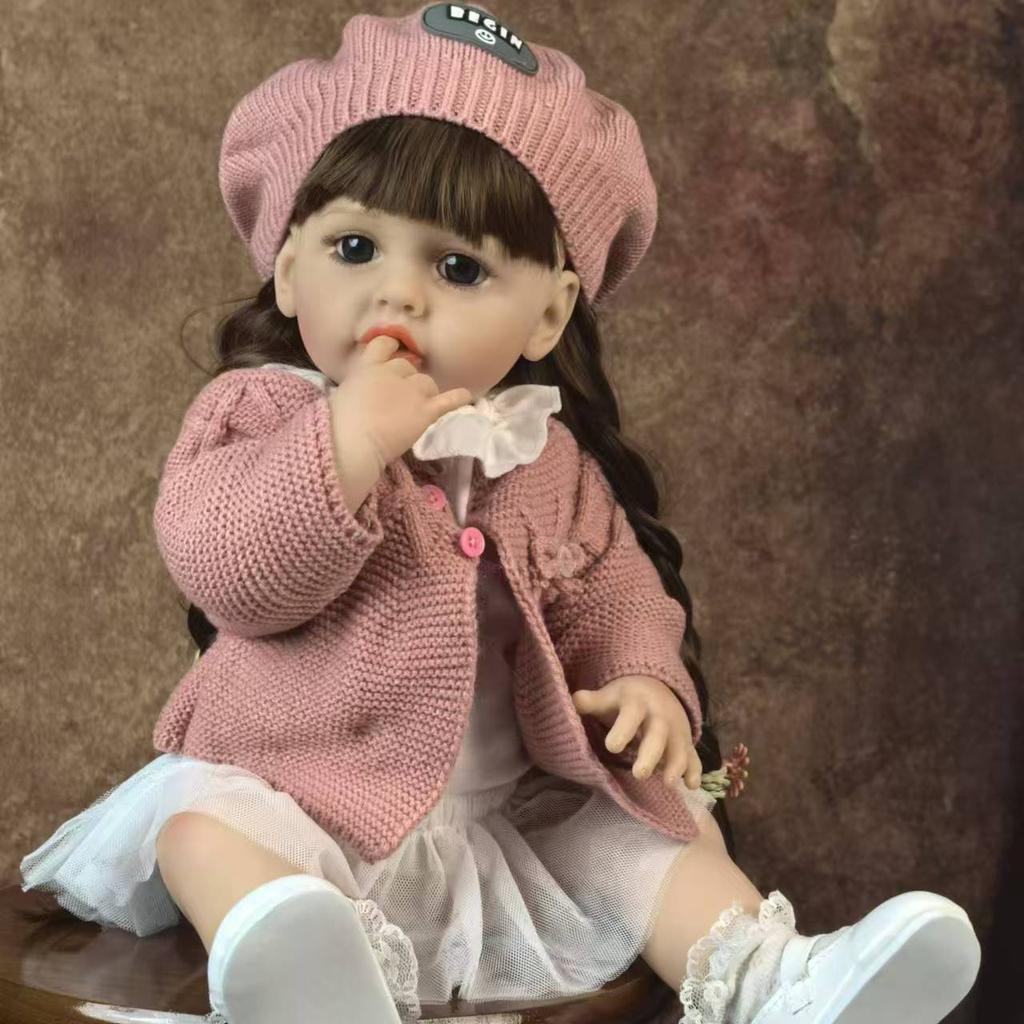 Lifelike Princess Reborn Baby Dolls Girl Full Silicone Vinyl 22 Inch Baby Doll Toys Made of KEIUMI Kids Birthday Gifts