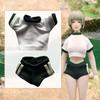 1/ Figure Clothes Casual Miniature for Collectible Dolls Dressing Short Sleeve Shirt Top and