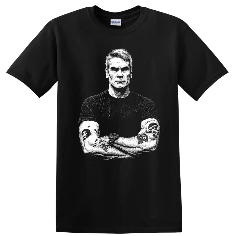 Henry Rollins Black Flag Rock Legends T Shirt Graphic Portrait Tee