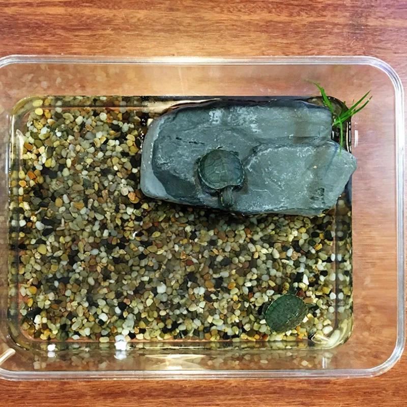 Creative Reptile Terrarium Turtle Accessories Basking Platform Rest Cave Resin Climb Toy Aquarium Decoration Decor Crawling Pets