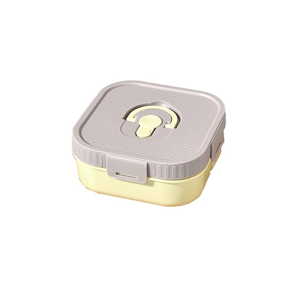 Contenedor Portátil para Ensalada de Frutas Apto para Microondas Bandeja de Comida para Viajes Plato de Almuerzo Dividido Trabajadores de Oficina