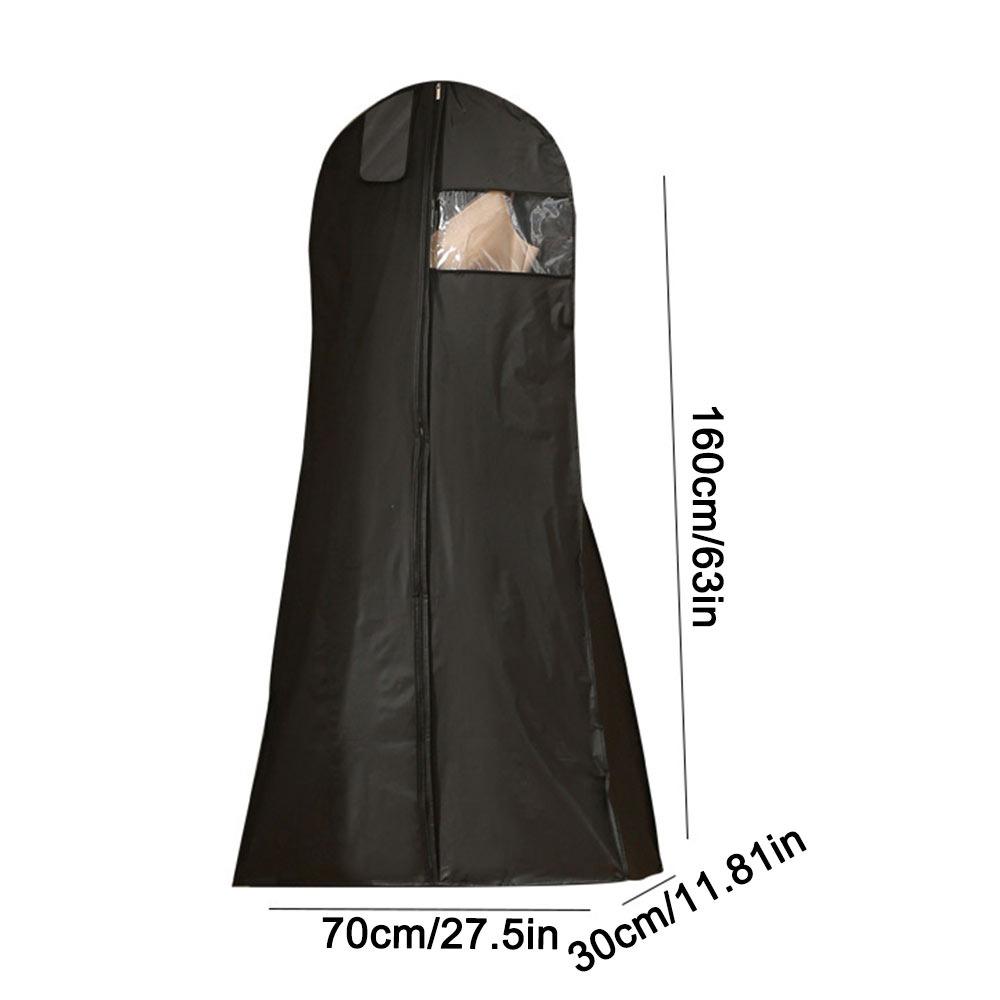1Pcs Transparent Wedding Dress Dust Cover Double-sided Long Clothes Protector Case Home Wardrobe