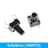 100/300pcs 6X6X5/4.3/5.5/6/7/8/9/10/13MM Tact Switch Push Button Switch 12V 4PIN DIP Micro Switch For TV/Toys/home use Button