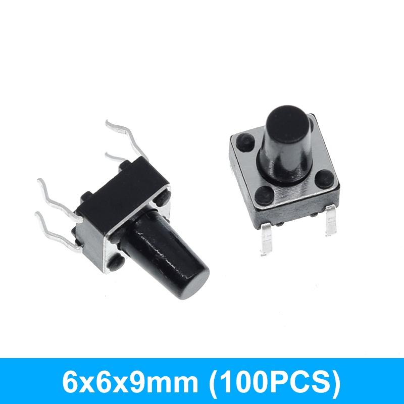 100/300pcs 6X6X5/4.3/5.5/6/7/8/9/10/13MM Tact Switch Push Button Switch 12V 4PIN DIP Micro Switch For TV/Toys/home use Button