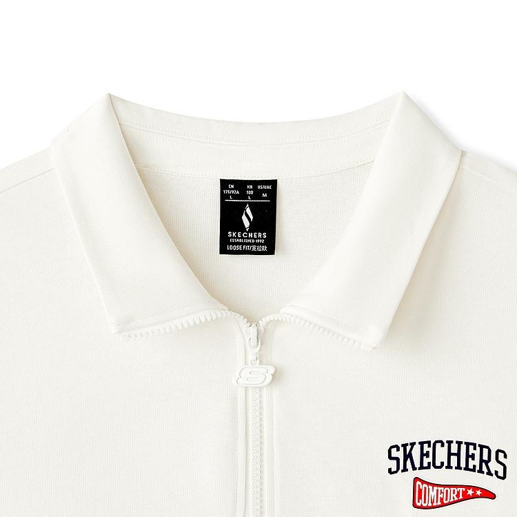Skechers SS25 Brand Logo Knitted Loose Casual Color Block Design Comfortable Breathable College Style Short Sleeve Polo Shirt L225U053-0074