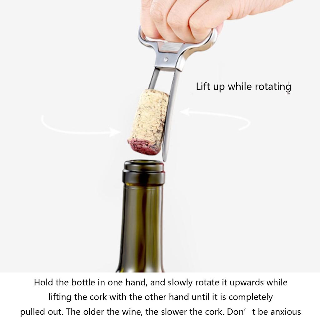 Portable Wine Bottle Opener Corks Waiters Corkscrew Out Tool Two Prongs Wine Bottle Opener Corkscrew Remover